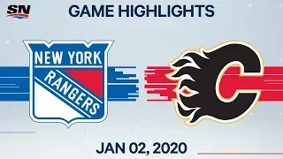 NHL Highlights | Rangers vs. Flames - Jan. 02, 2020