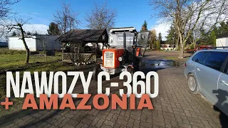 Powrót do przeszłości - wysiew nawozów Ursus C-360 3P + Amazone. Rzepak fioletowy ;/