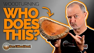 Twice-Turned Live Edge Bowl Woodturning - Video