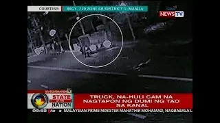 Truck, nagtapon ng dumi ng tao sa kanal sa Malate, Maynila