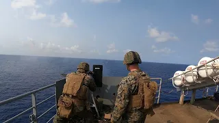 Live Fire Machine Gun Range at Sea (7/4/2023)