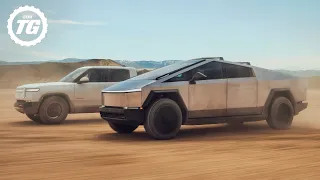 Tesla Cybertruck vs Rivian R1T: Off-Road Drag Race!
