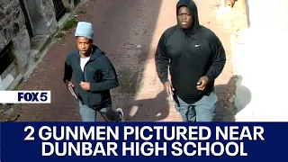 school Dunbar student struck by bullet; Security cam shows gunmen nearby