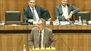 Alexander van der Bellen in der 19. Nationalratssitzung