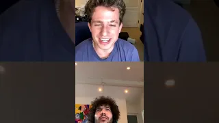 Charlie Puth with Benny Blanco on Instagram Live — April 9, 2020.