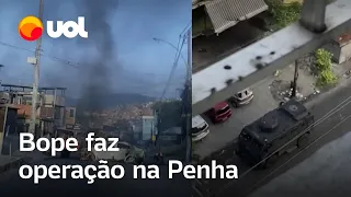 Bope faz operação no Complexo da Penha; moradores relatam intenso tiroteio