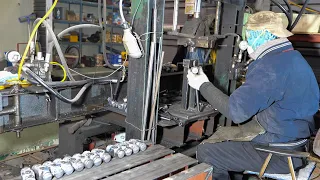 Process Of Making Hammer in South Korea. Skilled Korean modern blacksmith