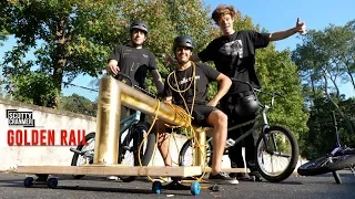 GOLDEN GRIND RAIL ON WHEELS!