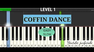 coffin dance piano tutorial level 1 - easy slow motion