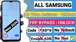 Samsung FRP Bypass TalkBack Not Working - Without Pc Method 2024 || Samsung A15 5g Frp Bypass