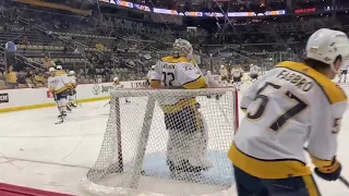 Juuse Saros & Kevin Lankinen Warm-Ups