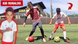 12 year old KID RONALDO has CRAZY FOOTBALL SKILLS !? (NUTMEG CHALLENGE)