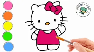 HELLO KITTY Drawing, Coloring and Painting for Kids, Toddlers 🎀⁣ Let’s Draw, Paint Together