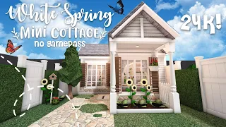 No Gamepass White Spring Mini Cottage Speedbuild and Tour - iTapixca Builds