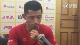 张继科 Zhang Jike 2016 Chengdu Open Interview after Men's Single Quarter Final