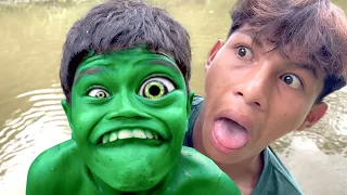 HULK BOY FUNNY Transformation With Friend Fart | Hulk Transformation