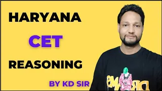 Haryana CET Live Class // Hssc cet Reasoning // KD Sir