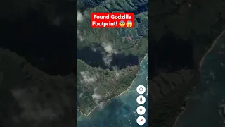 Found Godzilla Footprint! on Google Earth! #googleearth #shorts