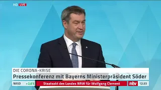 Corona LIVE: Bayerns Ministerpräsident Söder zur aktuellen Lage