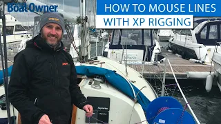 How to remove running rigging and replace with mousing lines
