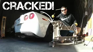 SALVAGE Corvette Grand Sport Project Begins! Wrecked Subframe Pulled and Replaced!