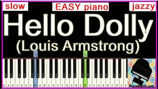 Hello Dolly (Louis Armstrong) EASY JAZZ PIANO Tutoriel de Piano Niveau Fin DÉBUTANT