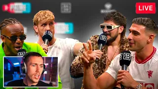 LIVE REACTION TO KSI VS. TOMMY FURY & LOGAN PAUL VS. DILLON DANIS PRESS CONFERENCE!