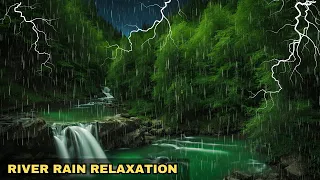 Nature Rain Sounds | River Rain Sleep Sounds 🌧️ Nature's Gentle Rainy Lullaby