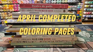 April Completed Coloring Pages