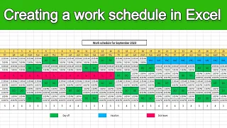 How to create a work schedule in Excel