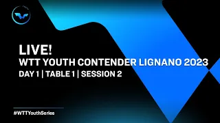 LIVE! | T1 | Day 1 | WTT Youth Contender Lignano 2023 | Session 2