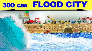 LEGO Dam FLOOD on CITY  - TOTAL DISASTER - 300 cm of DIORAMA - DAM Breach - ep 52