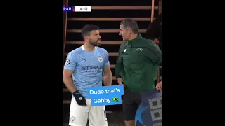 Kun Aguero reaction to his substitution vs PSG