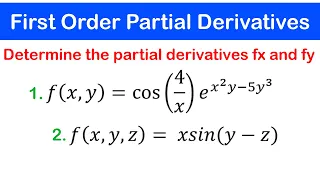 🟡06 - First Order Partial Derivatives of functions of Several Variables