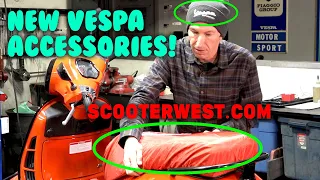 New Vespa Accessories from Scooterwest.com - Seat Cover, Helmet Hook, Key Chain, Beanie!