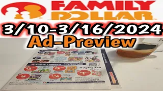 3/10-3/16/2024 🔥Family Dollar Couponing this Week | Ad Preview | #familydollar #extremecouponing