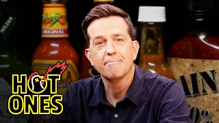 Ed Helms Needs a Mouth Medic While Eating Spicy Wings | Hot Ones