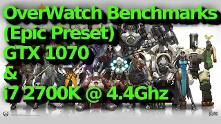 OverWatch Benchmarks - GTX 1070 & i7 2700k 4.4Ghz ( Epic Preset)