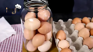 war taught me to survive! I keep canned eggs in a jar for up to 2 years!