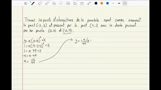 Exercice mathématique SN secondaire 4 en préparation à l'examen du ministère