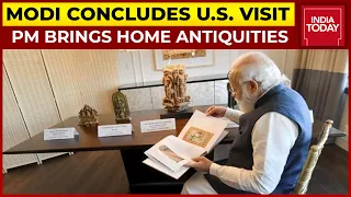 PM Narendra Modi Concludes Historic U.S. Visit, Brings Home 157 Artefacts, Antiquities