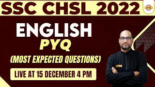 SSC CHSL 2022 ENGLISH CLASSES | SSC CHSL ENGLISH PYQ MOST EXPECTED QUESTIONS |  ENGLISH BY RAM SIR