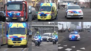 (spoedtransport) Verschillende hulpdiensten met spoed in Rotterdam