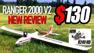 RC GLIDER - $130 Volantex RANGER 2000 V2 - Review, Fpv Flights & Giveaway