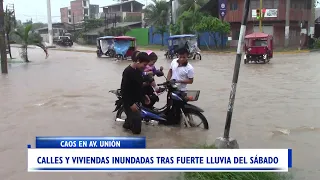 CALLES Y VIVIENDAS INUNDADAS TRAS FUERTE LLUVIA DEL SÁBADO