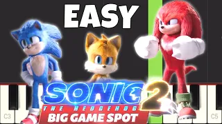 Sonic The Hedgehog 2 - Enemy - EASY Piano Tutorial - Super Bowl Trailer - Imagine Dragons