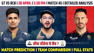 IPL 2024-GT vs RCB Match Prediction| Gujrat vs Banglore Match Prediction | Full Analysis