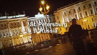 ASMR Travel : St. Petersburg, Russia - Drummer and Street band on the Nevsky Avenue