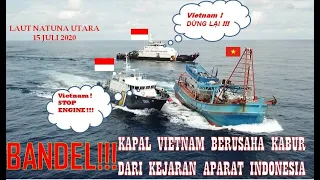 MENEGANGKAN ! Aksi Anak Buah EDHY PRABOWO Kejar dan Ringkus  Kapal Ikan Vietnam di Laut Natuna Utara