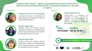 Registro de acompanhamento no sistema e-gestor e migração de dados do e-sus para o e-gestor